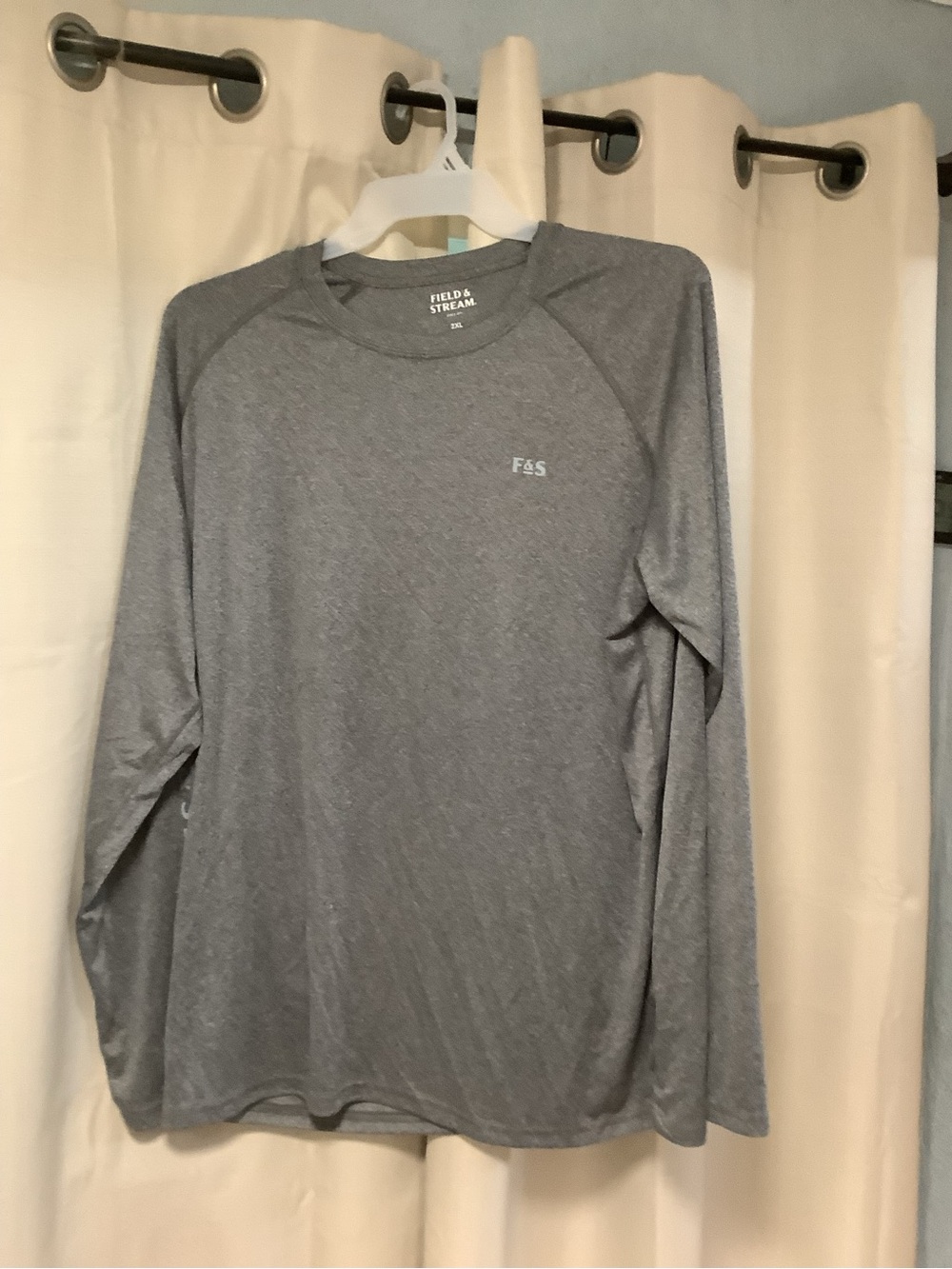 Field & Stream Heather Gray Long-Sleeve Performance Tee